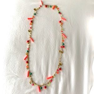 Lilly Pulitzer long necklace with tassals